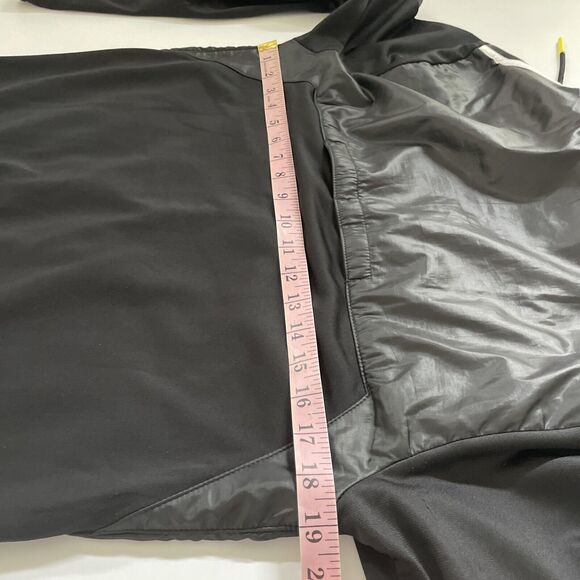 Adidas Windbreaker Jacket Mens Small Lined Wet Look Coat‎ Training Track Hooded - Picture 9 of 10